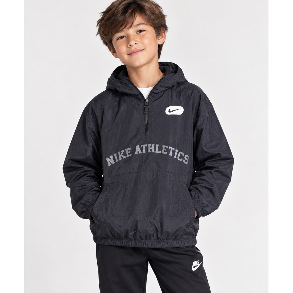Nike Windbreaker Quarter Zip Athletics Pullover Gorpcore Sportswear Medium Black